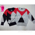 Autumn boys sweaters, hand knit baby boy boutque geometry sweater for kids boys ,O neck pullover sweater